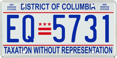 DC license plate EQ5731