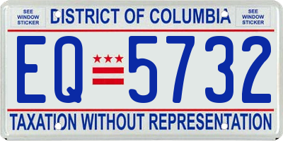 DC license plate EQ5732