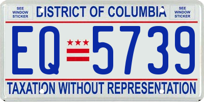 DC license plate EQ5739