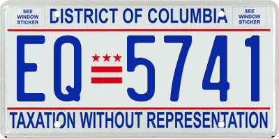 DC license plate EQ5741