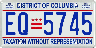 DC license plate EQ5745