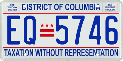 DC license plate EQ5746