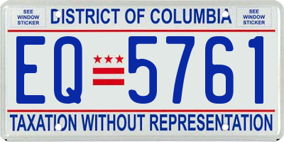 DC license plate EQ5761