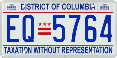 DC license plate EQ5764