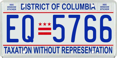 DC license plate EQ5766