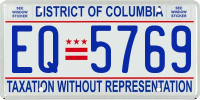 DC license plate EQ5769