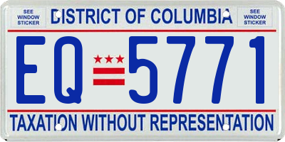 DC license plate EQ5771