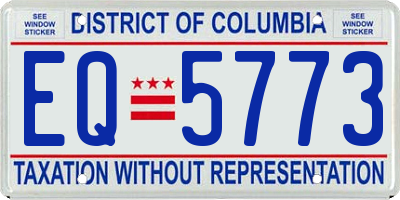DC license plate EQ5773