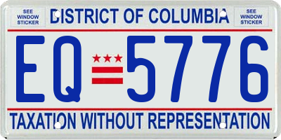 DC license plate EQ5776