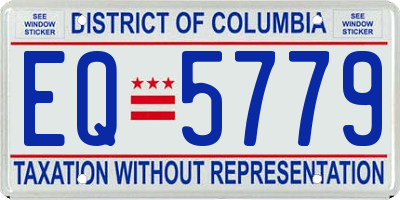 DC license plate EQ5779