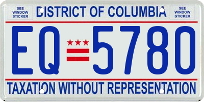 DC license plate EQ5780