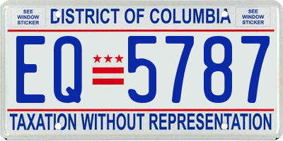 DC license plate EQ5787