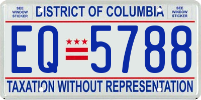 DC license plate EQ5788