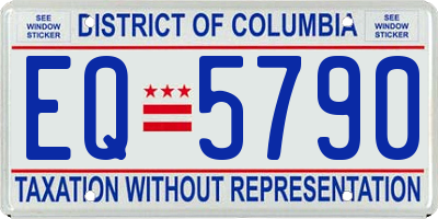 DC license plate EQ5790