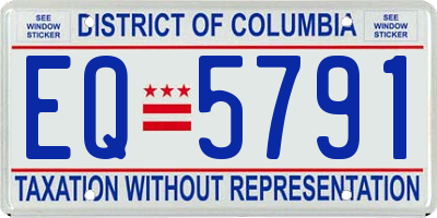 DC license plate EQ5791