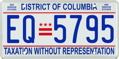 DC license plate EQ5795