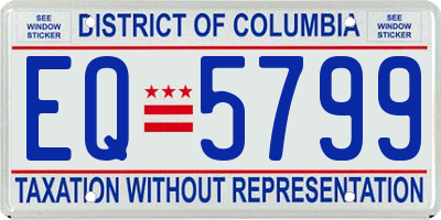 DC license plate EQ5799
