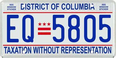 DC license plate EQ5805