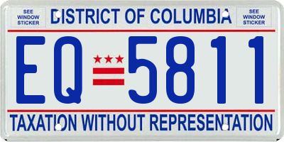DC license plate EQ5811