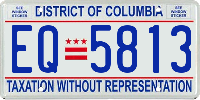 DC license plate EQ5813