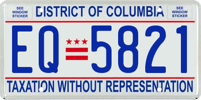 DC license plate EQ5821