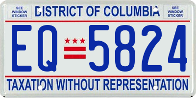 DC license plate EQ5824