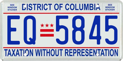 DC license plate EQ5845