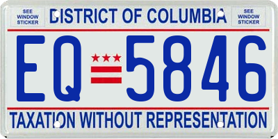 DC license plate EQ5846