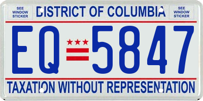 DC license plate EQ5847