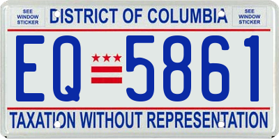 DC license plate EQ5861