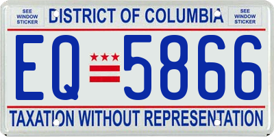 DC license plate EQ5866