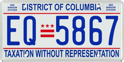 DC license plate EQ5867