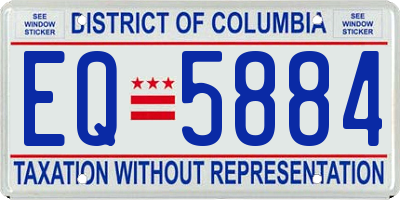 DC license plate EQ5884