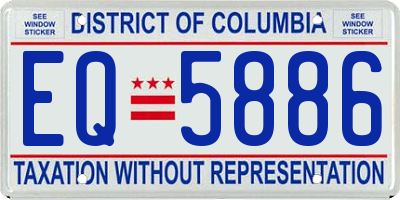 DC license plate EQ5886