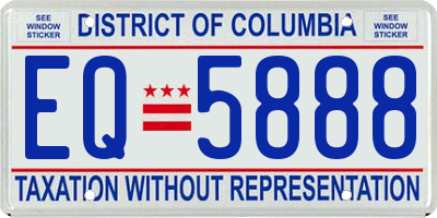 DC license plate EQ5888