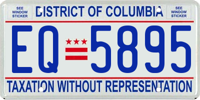 DC license plate EQ5895