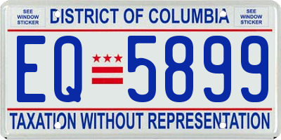 DC license plate EQ5899