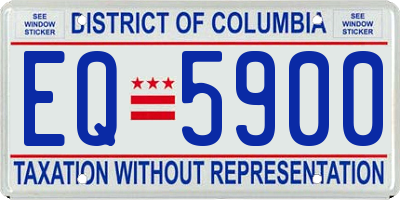DC license plate EQ5900
