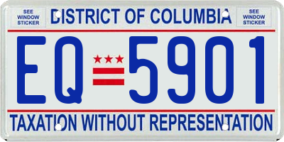 DC license plate EQ5901