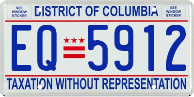 DC license plate EQ5912
