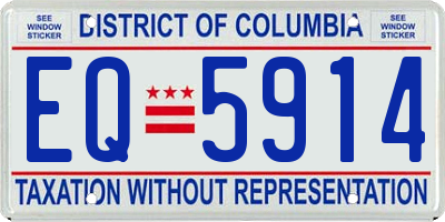 DC license plate EQ5914