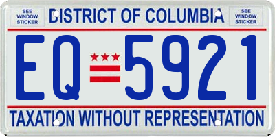DC license plate EQ5921