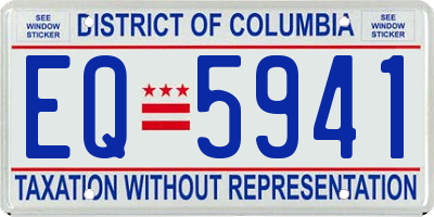 DC license plate EQ5941