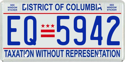 DC license plate EQ5942
