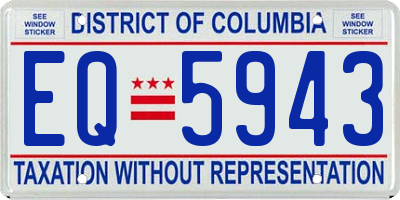 DC license plate EQ5943
