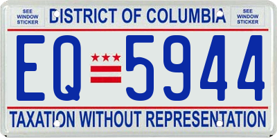 DC license plate EQ5944