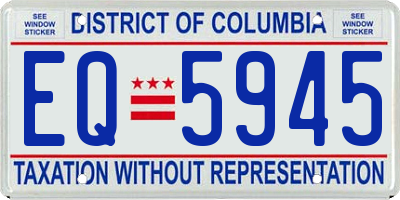 DC license plate EQ5945