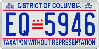 DC license plate EQ5946