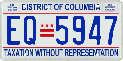 DC license plate EQ5947