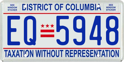 DC license plate EQ5948